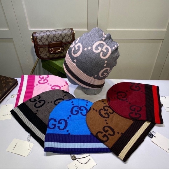 Accessories - GG Winter Beanie Hats… Chocolate, Gray or Pink